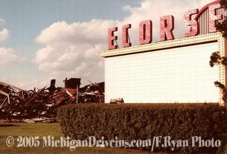 Ecorse Drive-In Theatre - Ecorse Tornado Damage July 1980 Courtesy Fryan